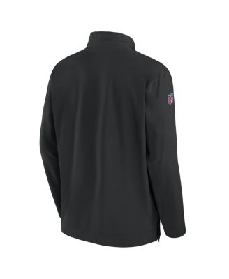 Men's Black New York Jets Sideline Coach Half-Zip Jacket