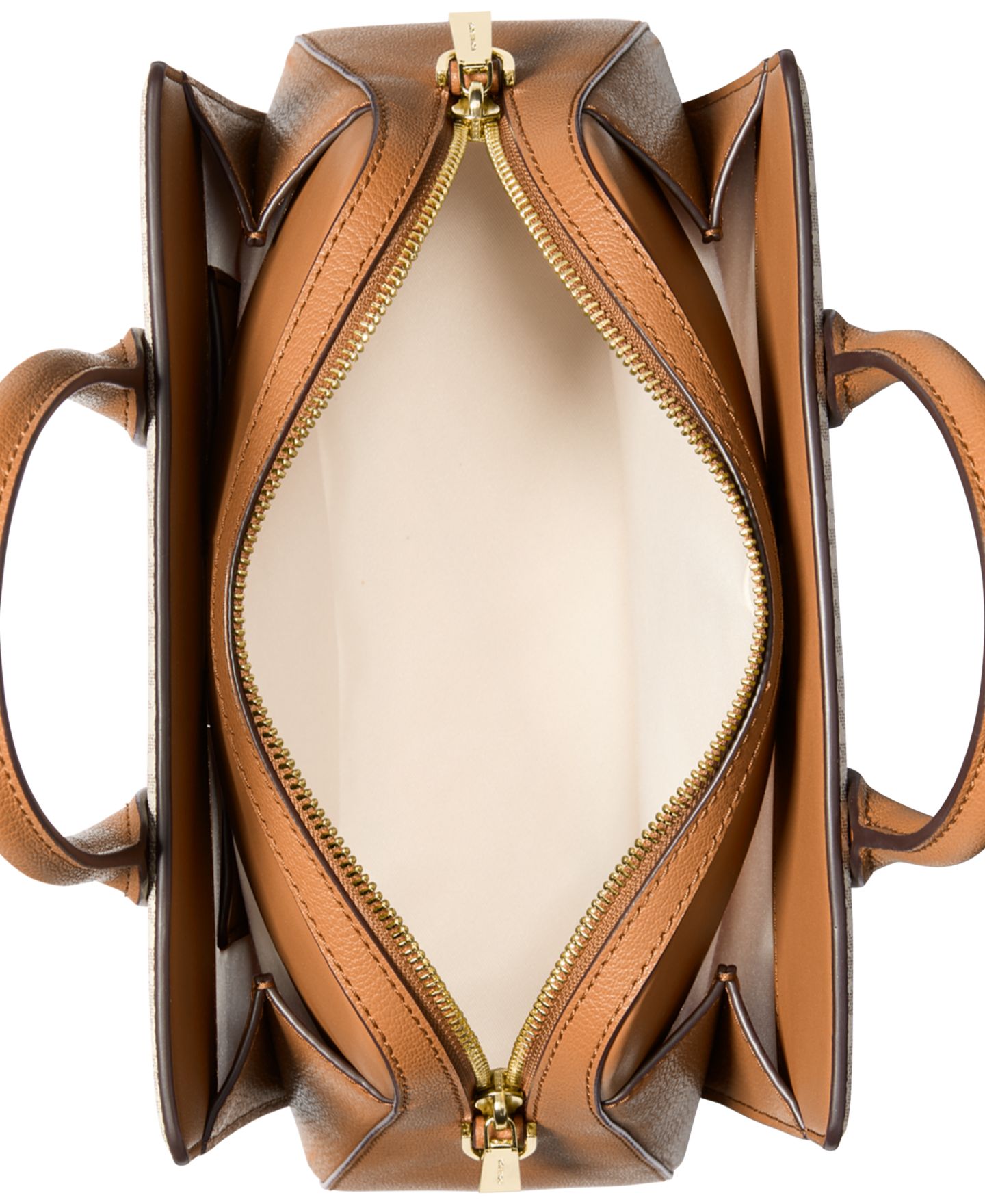 Женская сумка Michael Kors Laila Small Signature Logo Satchel Handbag, цвет: Коричневый — фото 3