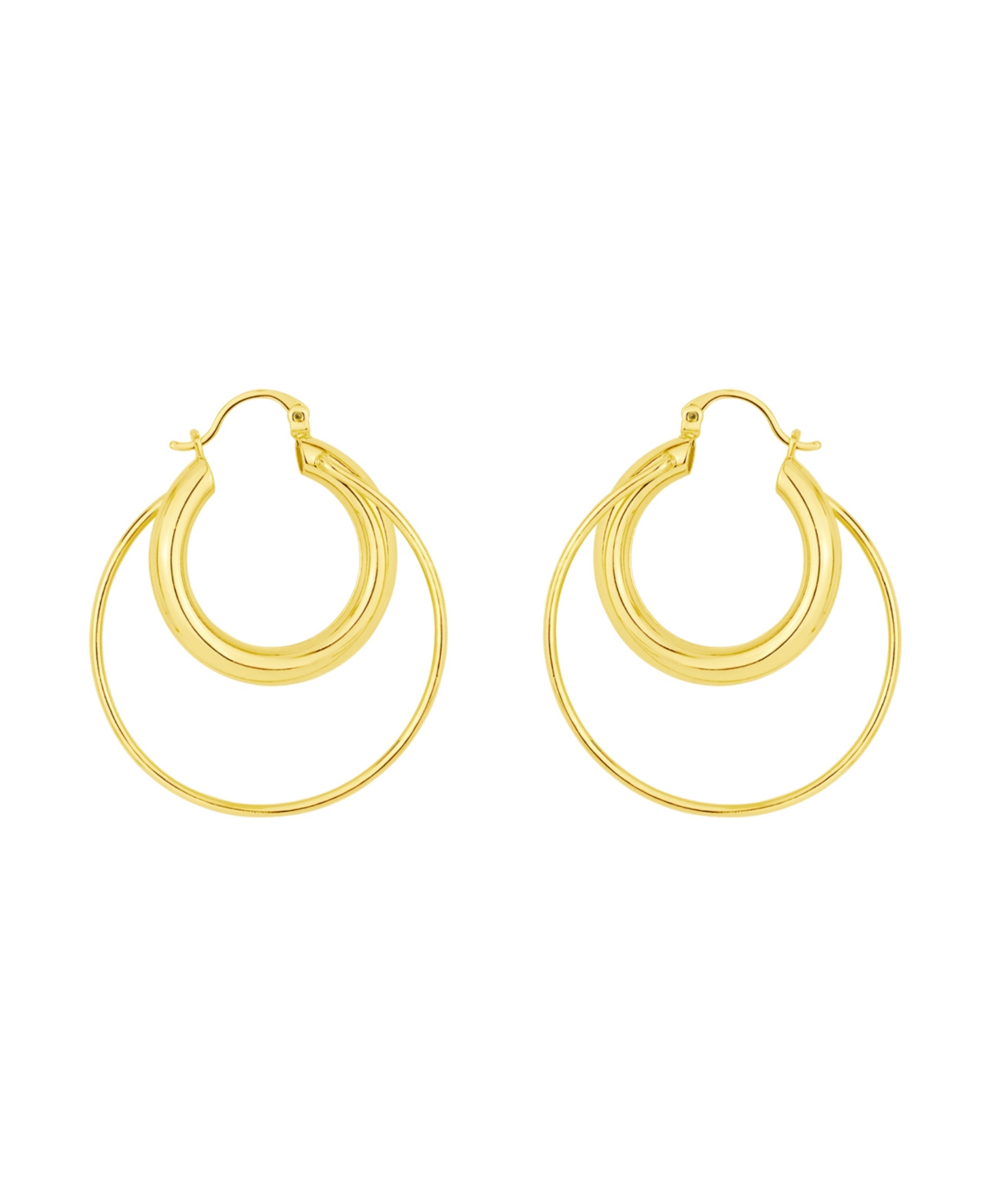 And Now This Double Row Hoop Earrings In Gold