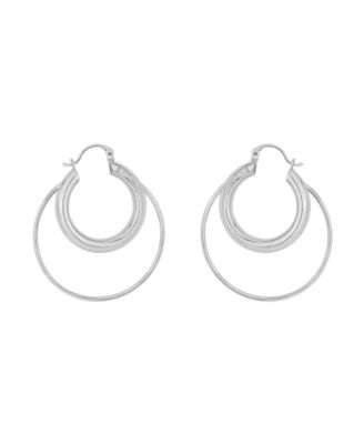 Double Row Hoop Earrings