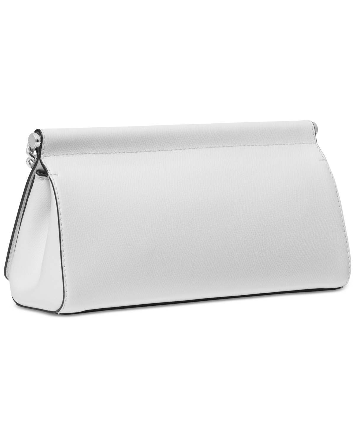 Michael Kors Michael  Carmine Small Leather East West Clutch In Optic White