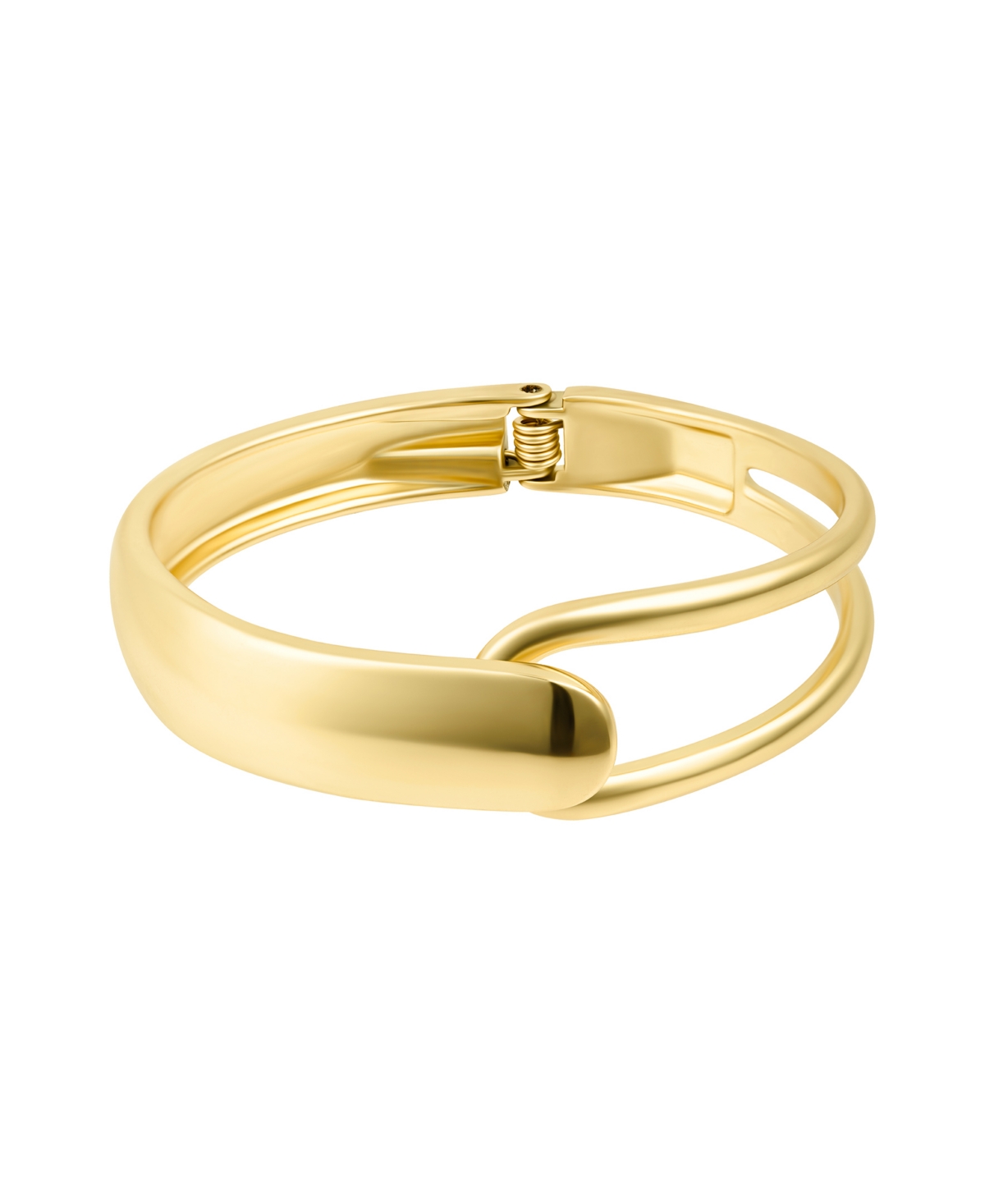 Gold Overlapping Open Cuff Bracelet - Gold