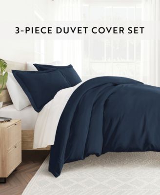Double Brushed Solid Duvet Cover Set, King/California King