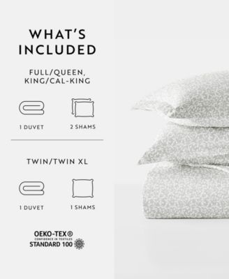 Tranquil Sleep Patterned Duvet Cover Set, King/California King