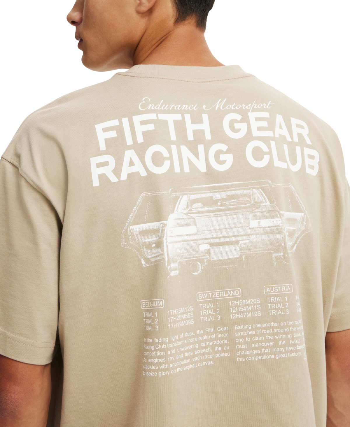 Cotton On Men's Box Fit Graphic T-shirt In Gravel Stone