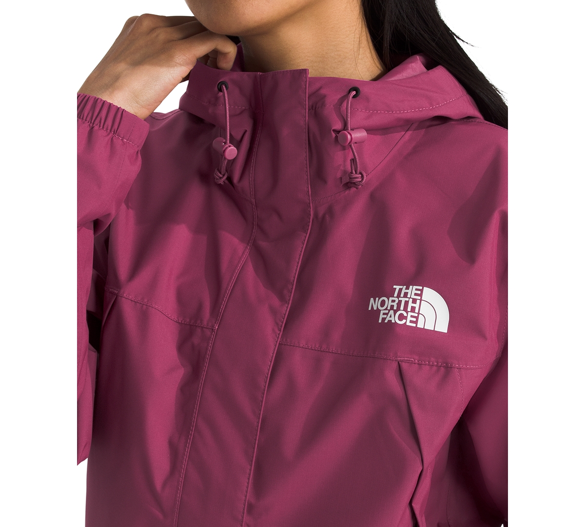 Shop The North Face Women's Antora Hooded Rain Jacket In Cyber Berry