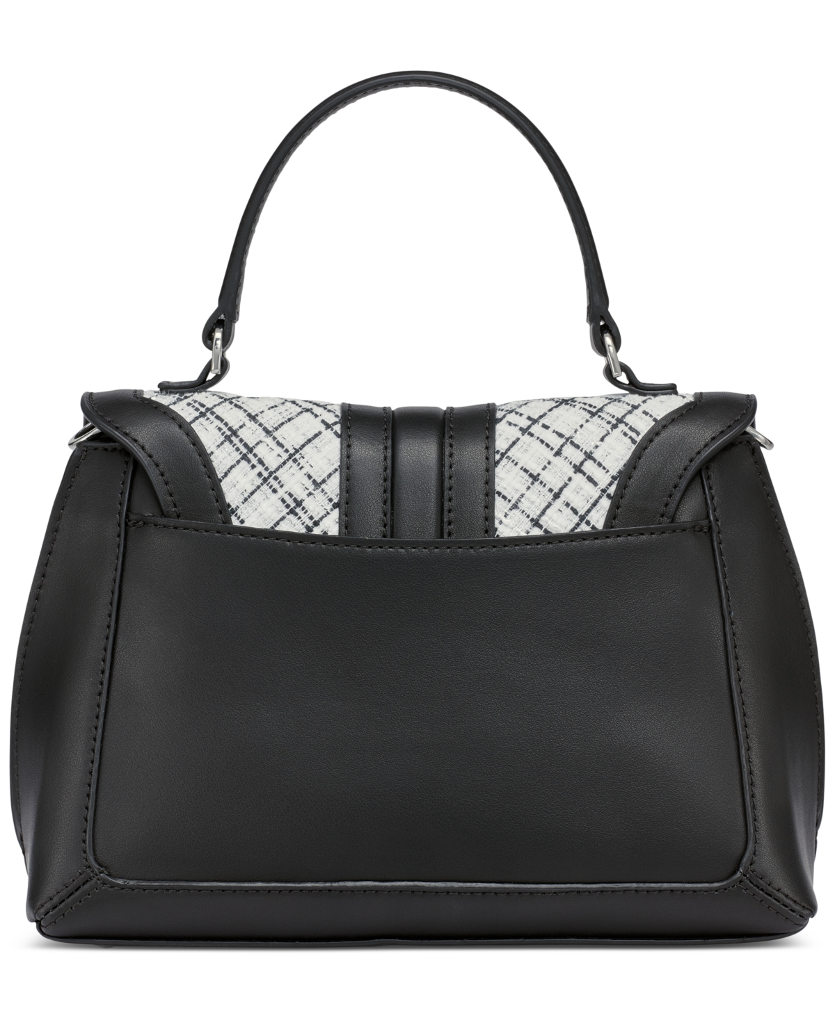 Karl Lagerfeld Mercerie Top Handle Crossbody In Black,white
