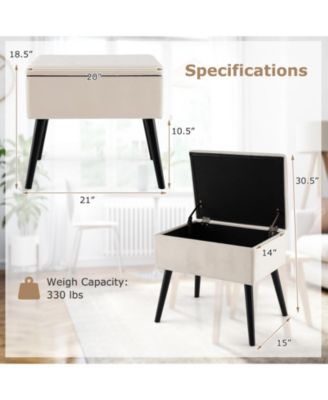 Storage Ottoman with Legs for Living Room and Bedroom Stylish and Functional Storage Solution
