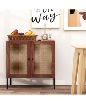 Kitchen Sideboard Cabinet with 2 Doors and Adjustable Interior Storage Shelf