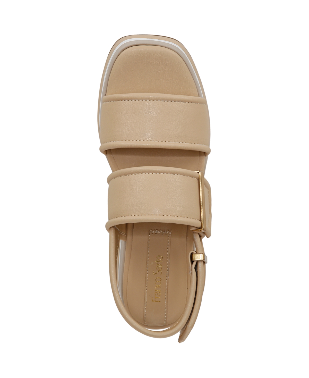 Franco Sarto Piper Slingback Platform Sandal In Buff Beige Faux Leather