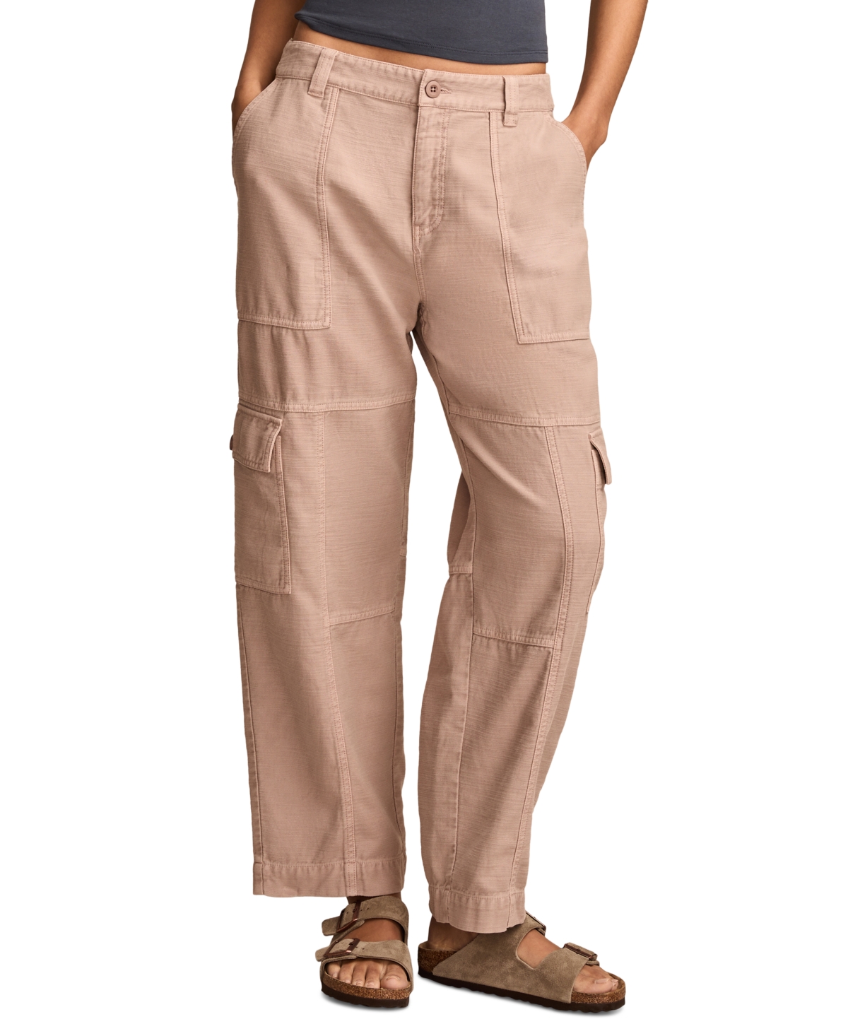 LUCKY BRAND WOMEN'S STRAIGHT-LEG CARGO PANTS 