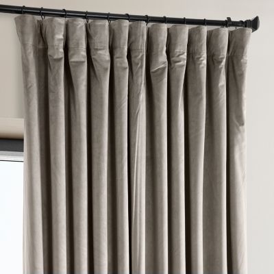 Extra Wide Signature Plush Velvet Hotel Blackout Curtain