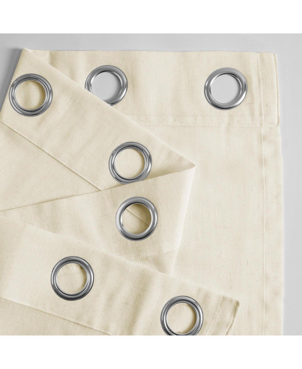 Half Price Drapes Gardenia Grommet Textured Faux Linen Sheer Curtain In Cream