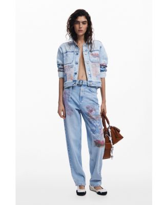 Women's Denim jacket with patches