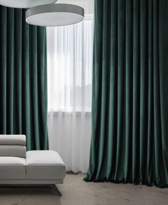 Extra Wide Heritage Plush Velvet Room Darkening Curtain