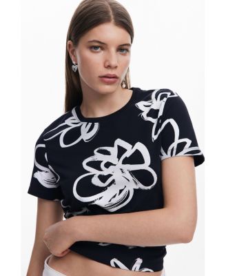Women's Large flower T-shirt