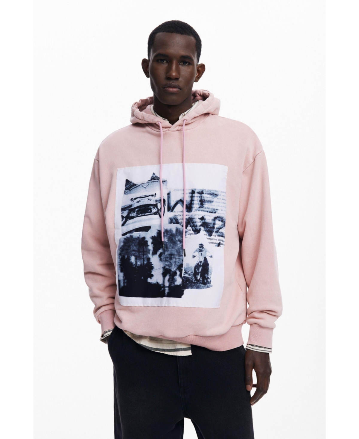Men's Collage-Motor sweatshirt - Pink