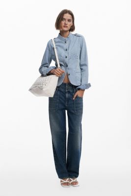 Women's Medium perforated crossbody bag