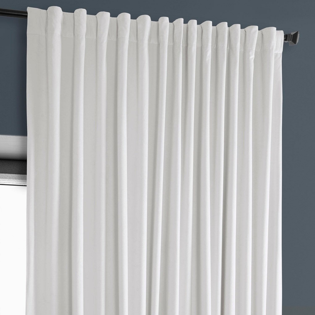 Half Price Drapes Extra Wide Heritage Plush Velvet Room Darkening Curtain