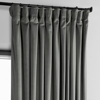 Extra Wide Heritage Plush Velvet Room Darkening Curtain