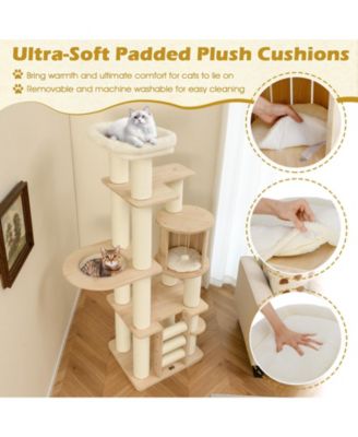 Multi-Level Cat Tree with Cozy Condo, Perch, and Clear Capsule Bed