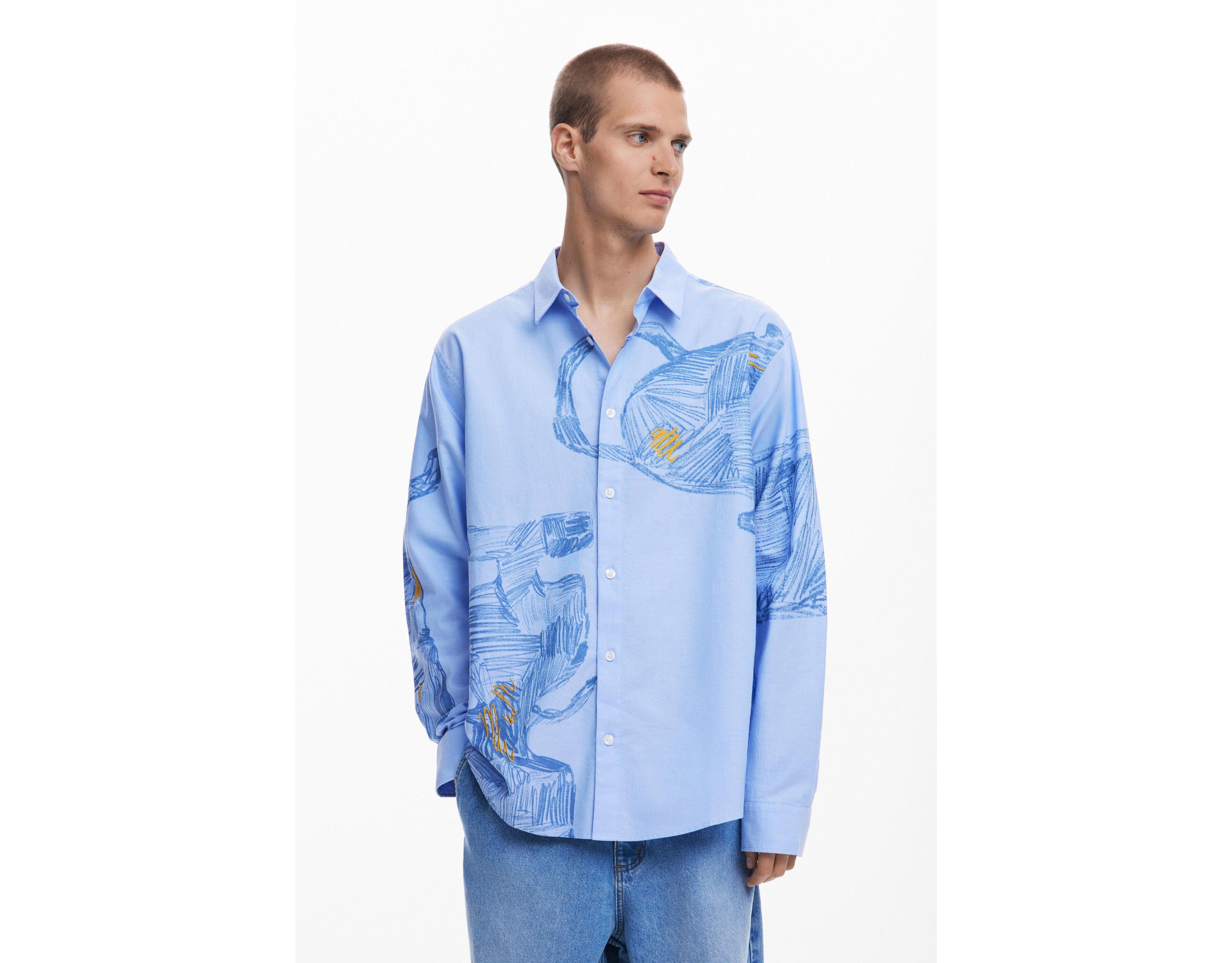 Desigual Men's Long-sleeve pottery shirt