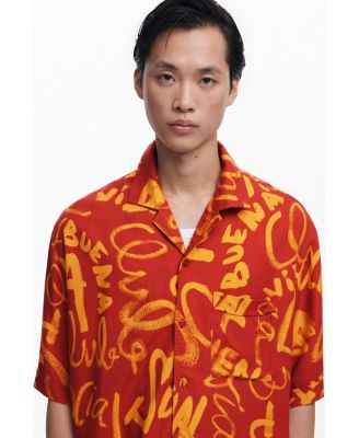 Men's Short-sleeve lettering shirt