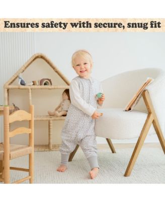 Toddler Sleep Sacks with Feet - 3T-4T Wearable Blanket - Muslin Sleeping Sack with Legs - 0.5 TOG