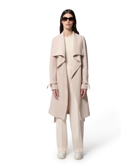 Женские куртки Soia & Kyo Womens OLIVIA Relaxed-Fit Belted Trench With Cascade Collar