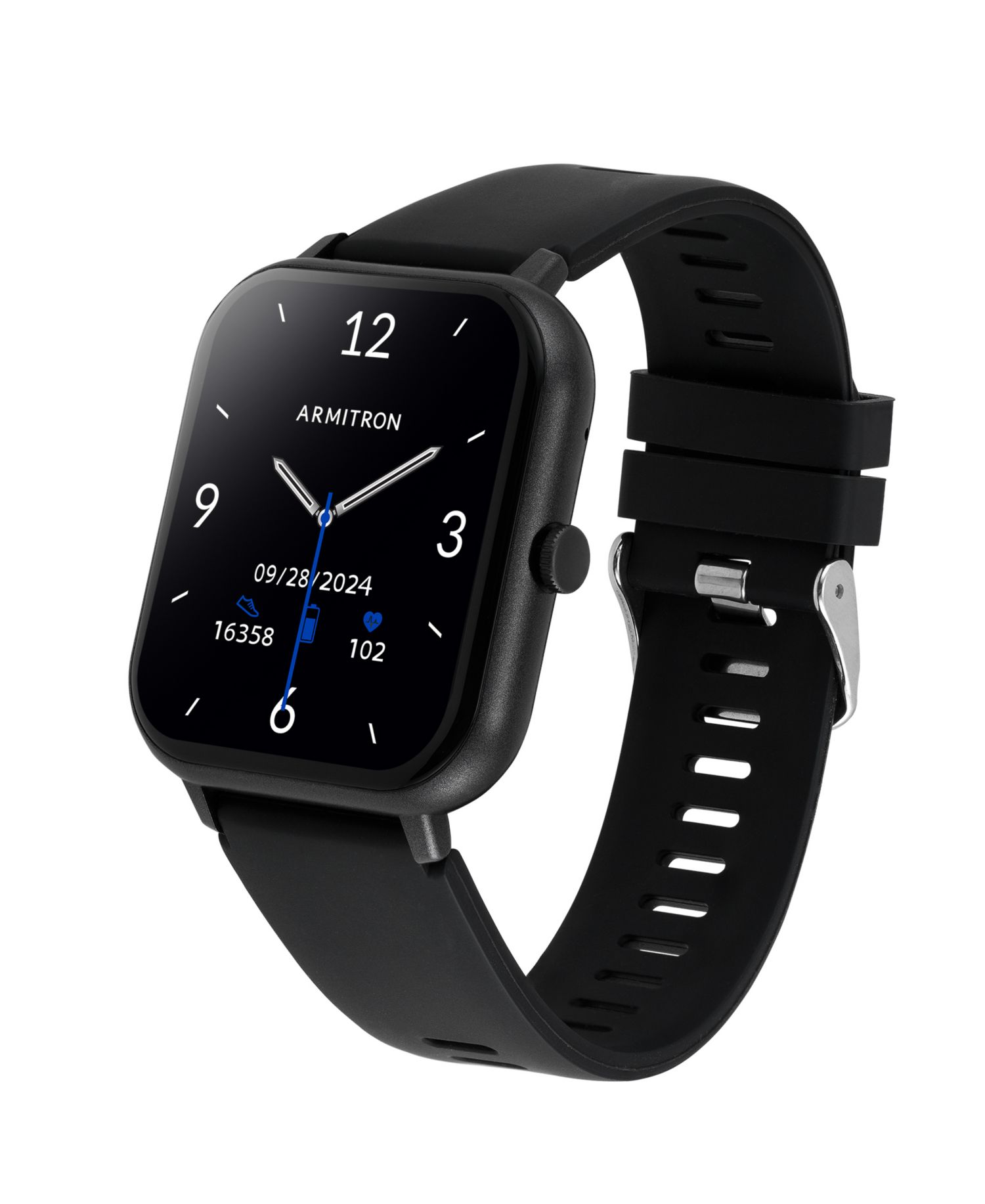 Connect Eclipse Black Silicone Smartwatch, 45mm