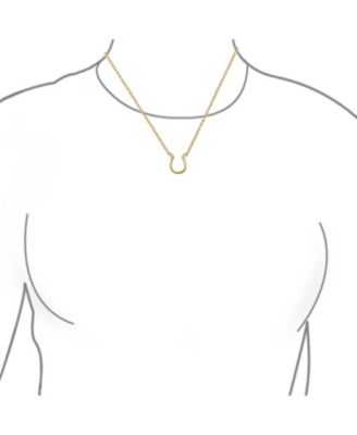 Minimalist Horseshoe Pendant Necklace - Good Luck Charm - Gold & Silver