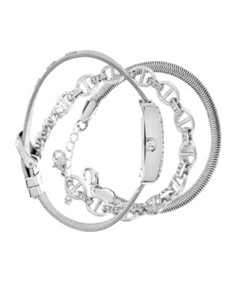 Women's Silver Tone Metal Alloy Analog Watch, 23mm