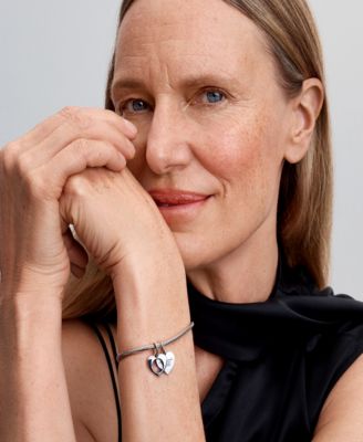 Engravable Heart Magnifying Glass Double Dangle Charms