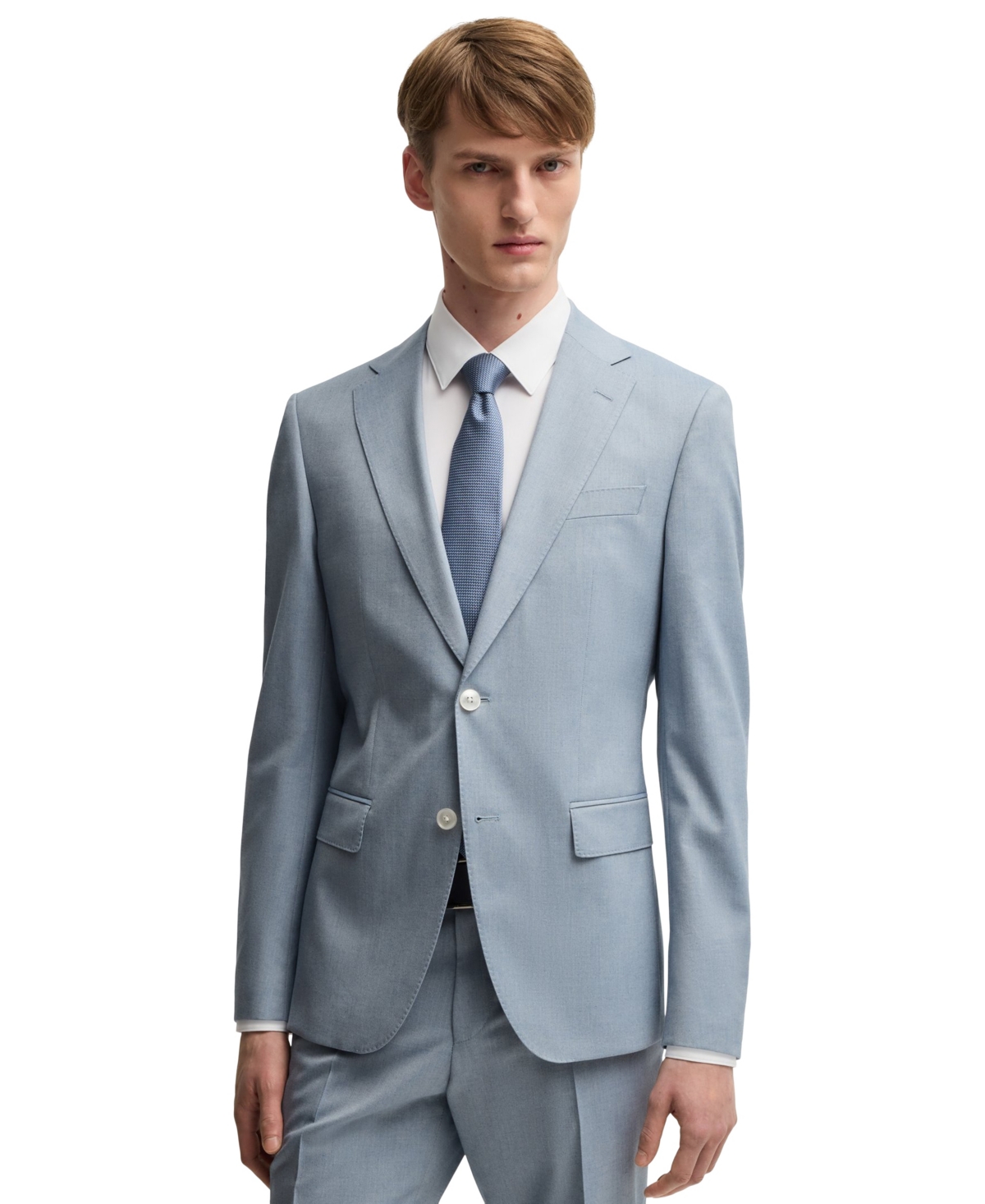 Boss by Hugo Boss Men's Stretch Chiffon Slim-Fit Blazer - Open Beige