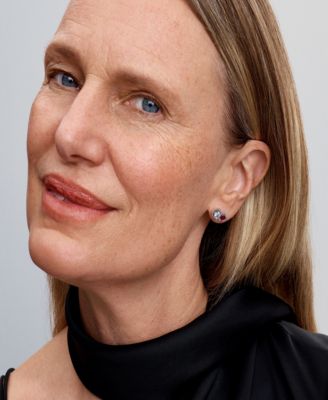 Sterling Silver Halo Hearts Stud Earrings