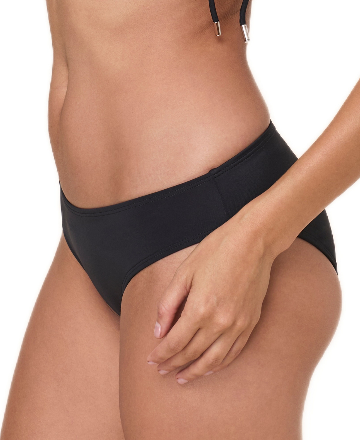 Andie Women's Striped Hipster Bikini Bottoms In Black