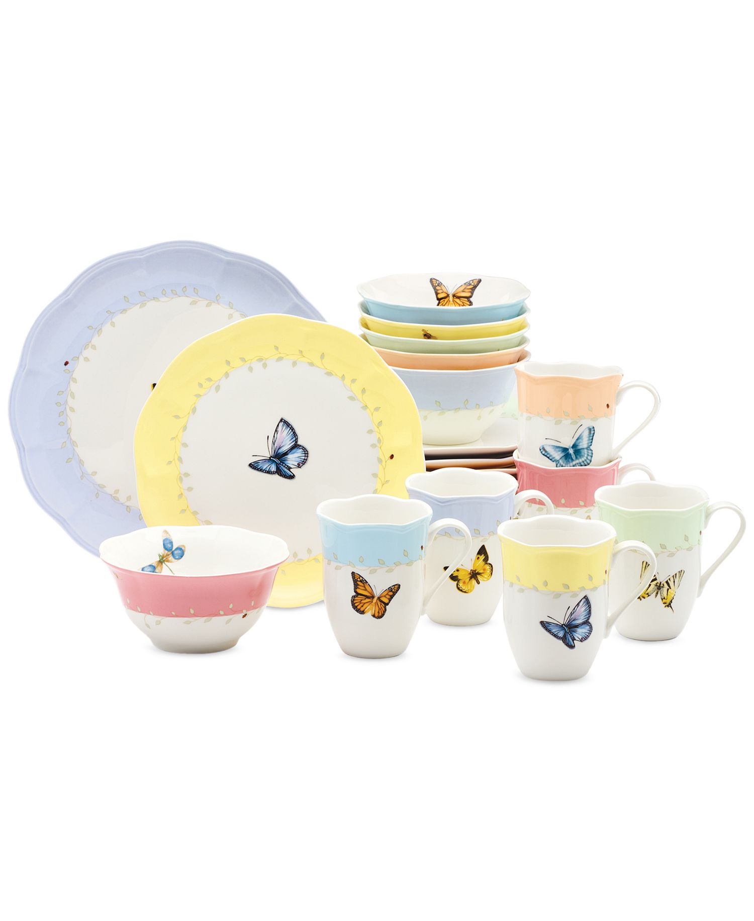 Lenox Butterfly Meadow Color 24-Pc. Dinnerware Set only 9.99: eDeal Info