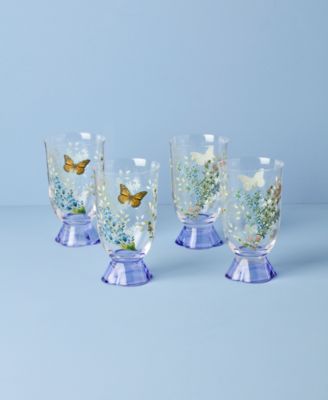 Butterfly Meadow Herbs Tall Tumblers, Set of 4