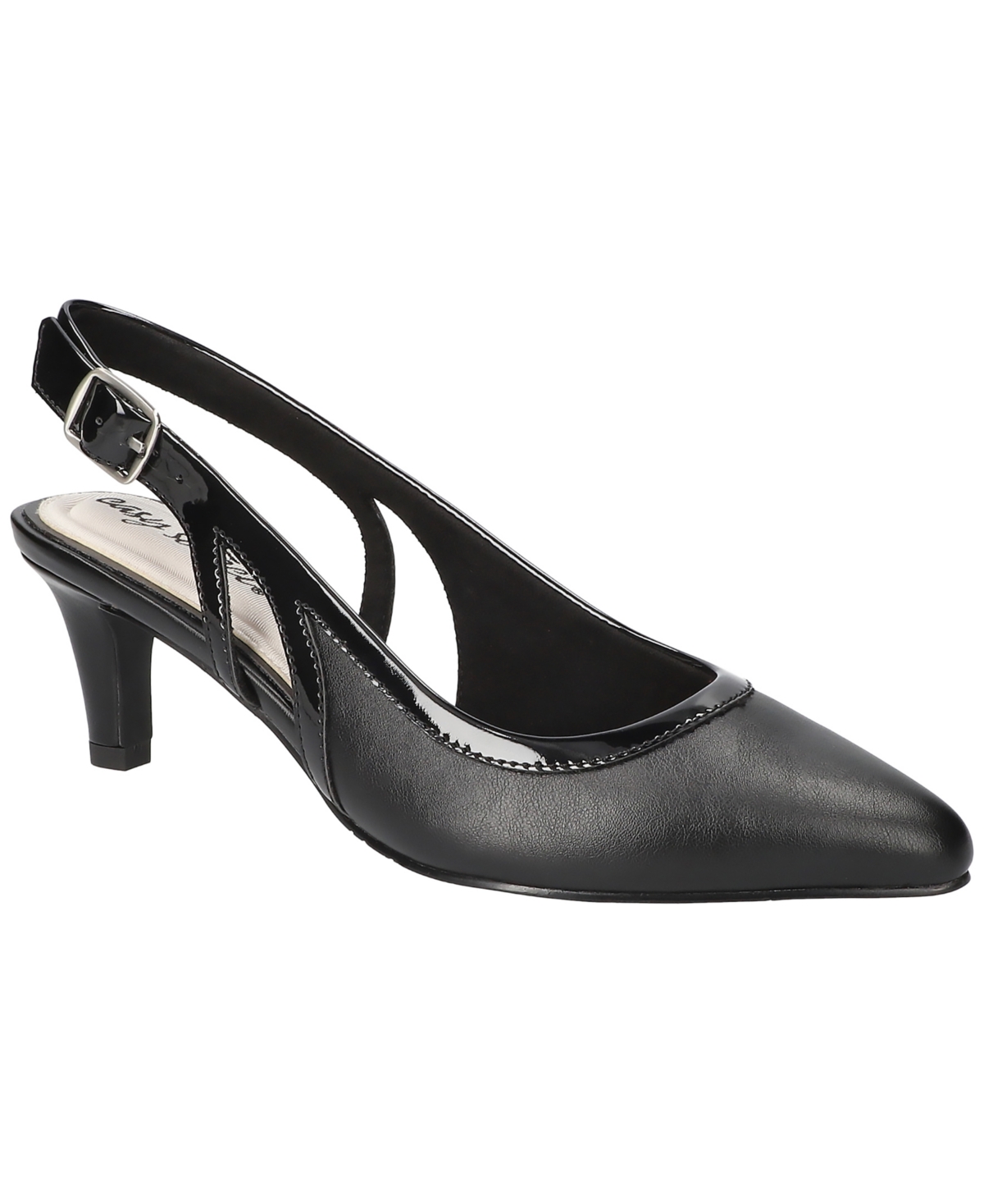 Easy Street Women's Glisten Buckle Slingback Pumps In Black