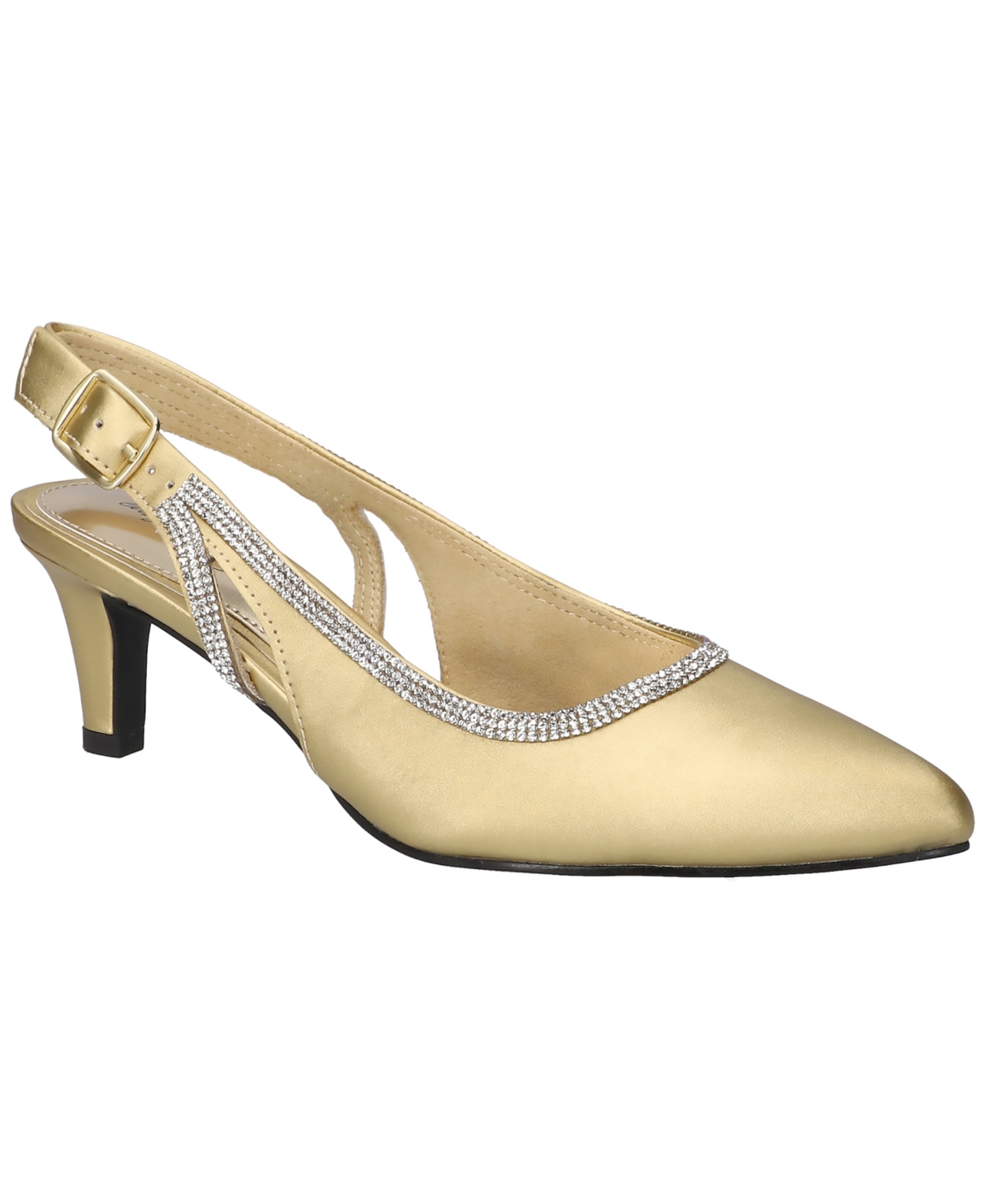 Easy Street Women's Glisten Buckle Slingback Pumps In Gold