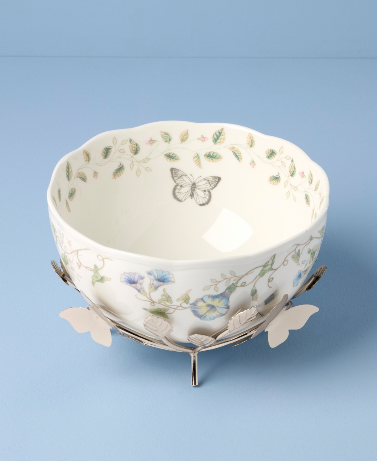 Lenox Butterfly Meadow Large Bowl With Stand
