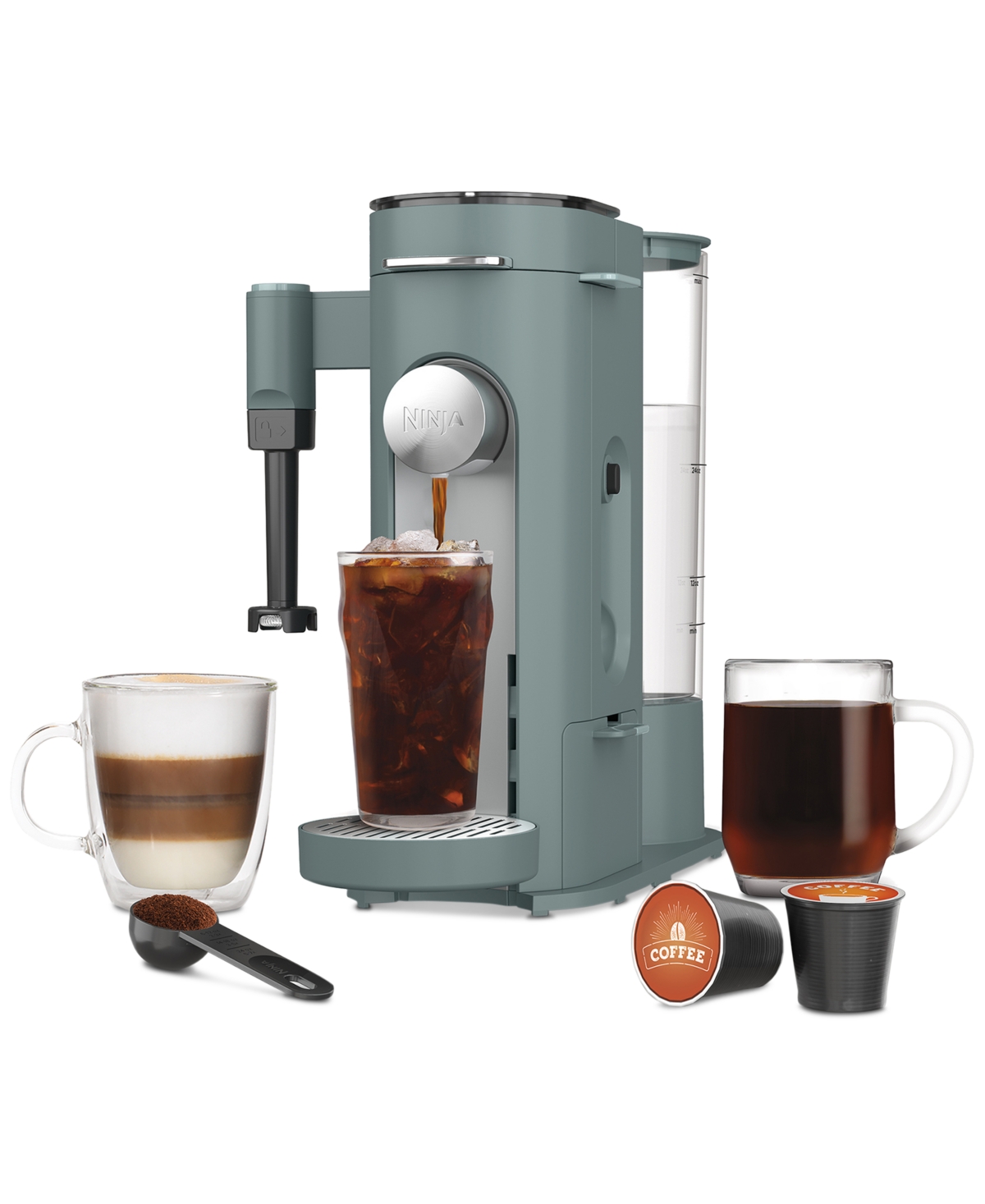 Ninja Pb051 Pods & Grounds Specialty Single-serve Coffee Maker In Sage Green
