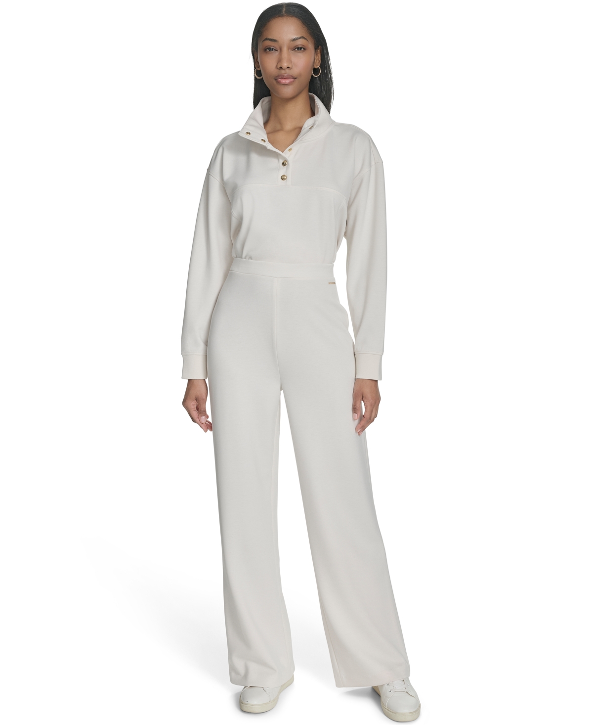 HALSTON WOMEN'S EASY FULL WIDE-LEG PANTS 