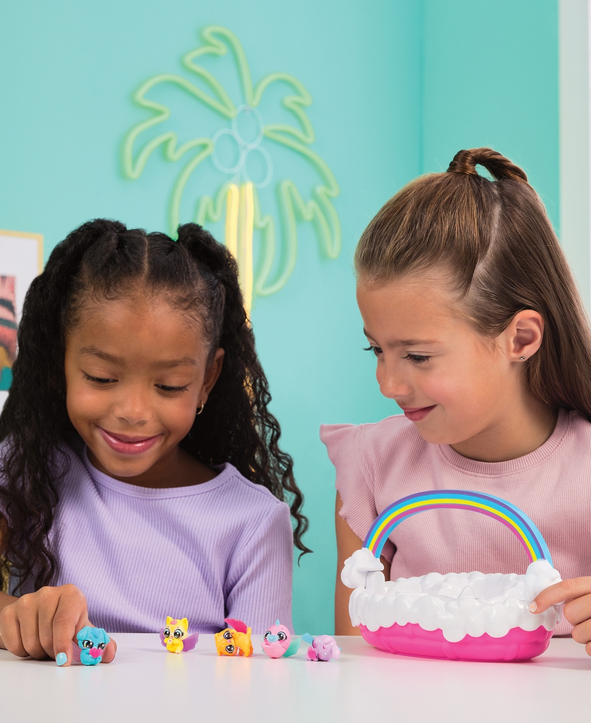 Hatchimals Alive Neon Rainbow Spring Basket In Multicolor