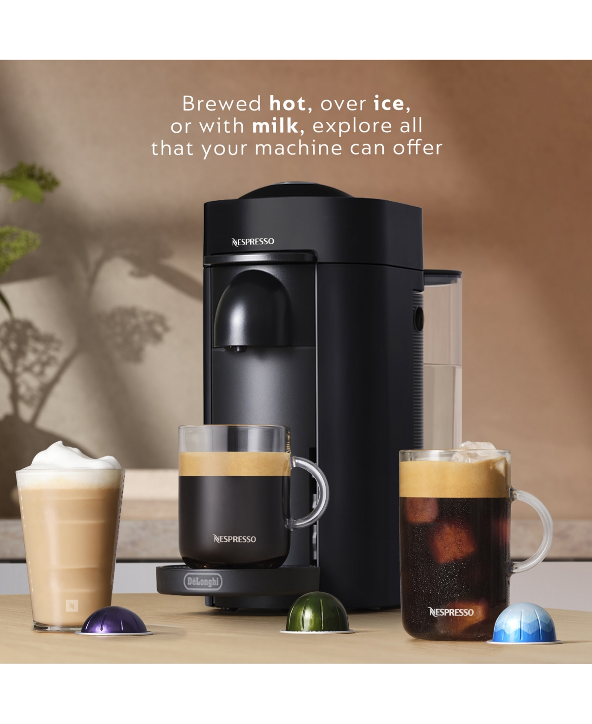 Nespresso Vertuo Next Premium Coffee And Espresso Maker By Delonghi With Aeroccino Milk Frother, Black Rose Go In Black Matte