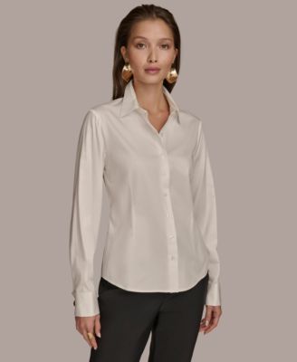Donna Karan New York - Women's Wrist-Hardware Button-Down Shirt