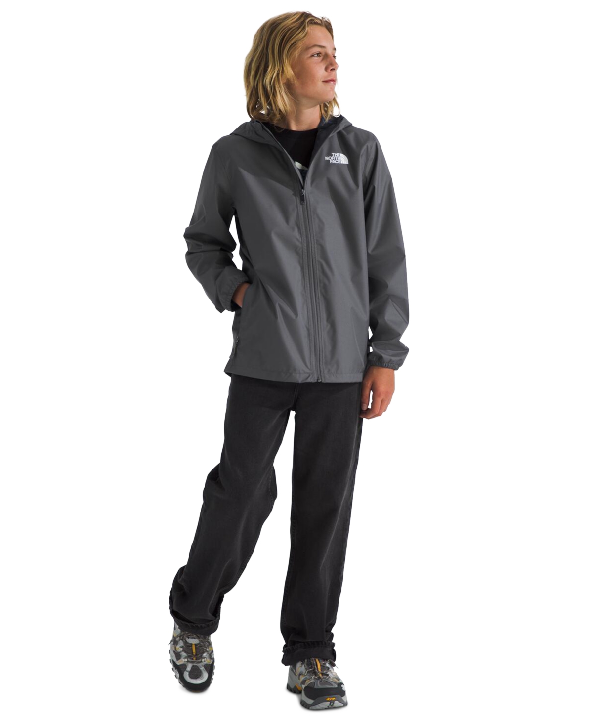 The North Face Big Boys Teen Zipline Rain Jacket In Smoked Pea