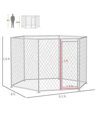 13.4' x 11.5' x 5.6' Dog Kennel Outdoor W/ Lockable Door