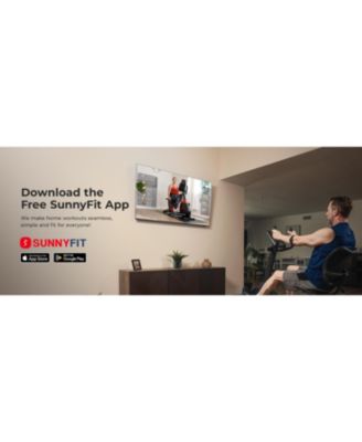 Smart Recumbent Bike Exercise Machine, 350LB Capacity, with Exclusive SunnyFit App Bluetooth Link