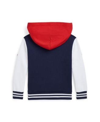 Little Boys Baseball Logo Double Knit Hoodie